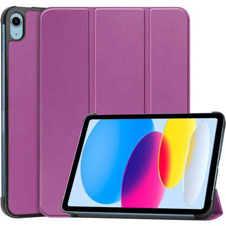 Etui Bizon Case Tab Croc do  iPad 11 / 10 gen. 2025 / 2022, ciemnofioletowe