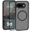 Etui z pierścieniem magnetycznym + szkło hartowane Bizon MatteO Pack do Google Pixel 9a, przydymione-czarne
