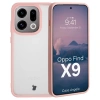 Etui Bizon Case Angelo do Oppo Find X9, półprzezroczyste z jasnoróżową ramką