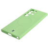 Etui Bizon Case Silicone Magnetic Sq do Galaxy S24 Ultra, jasnozielone