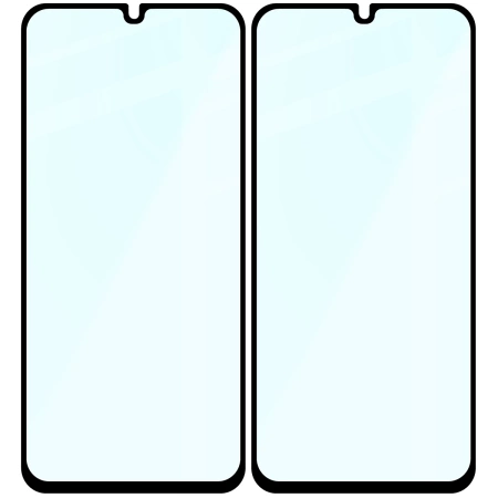 Szkło hartowane Bizon Glass Edge Duo do Galaxy A15 4G/5G / A25 5G / M15 5G, czarna ramka, 2 sztuki