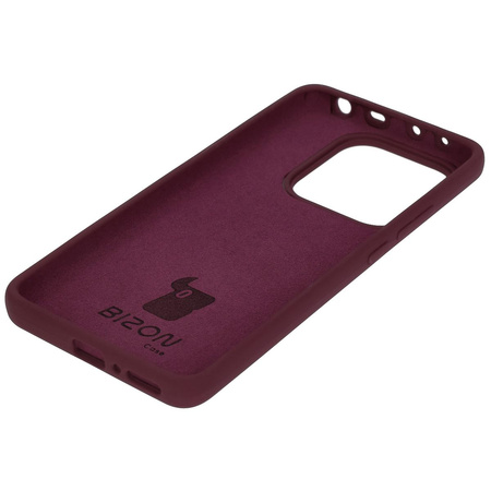 Silikonowe etui Bizon Soft Case do Xiaomi Redmi Note 14 5G, ciemnofioletowe