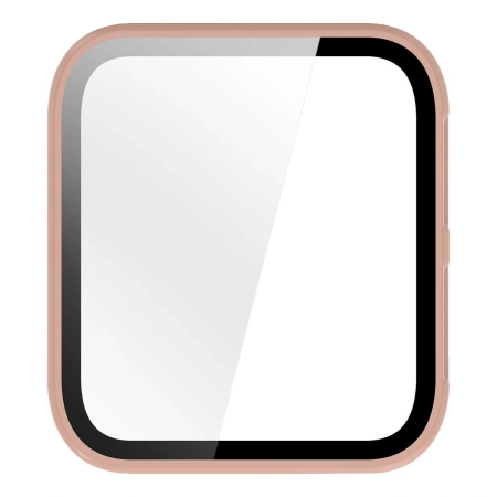 Etui ze szkłem do zegarka Bizon Case Watch Adamo do Garmin Venu X1, różowe