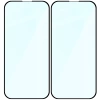 Szkło hartowane Bizon Glass Edge Duo do iPhone 15 / 16, czarna ramka, 2 sztuki