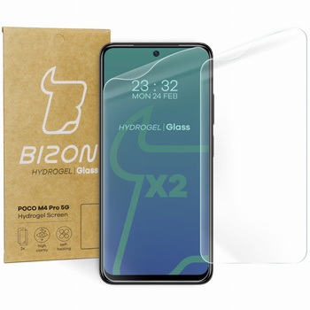 Folia hydrożelowa na ekran Bizon Glass Hydrogel Front Duo do Poco M4 Pro 5G / Redmi Note 11S 5G, 2 sztuki