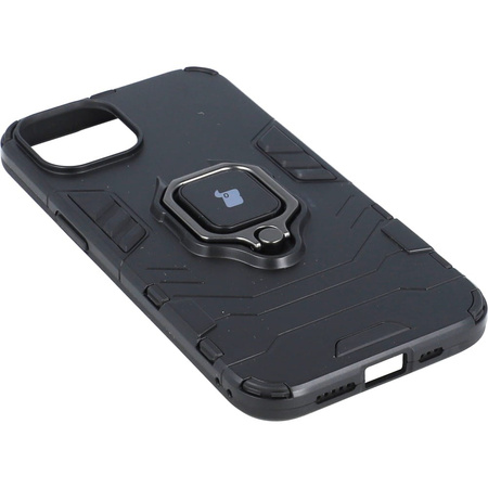 Etui Bizon Case Armor Ring do iPhone 13, czarne