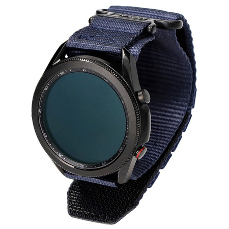 Sportowy pasek do zegarka Bizon Strap Watch Adventure do Galaxy Watch 22mm, granatowy