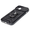 Etui Bizon Case CamShield Ring do Apple iPhone 15, czarne