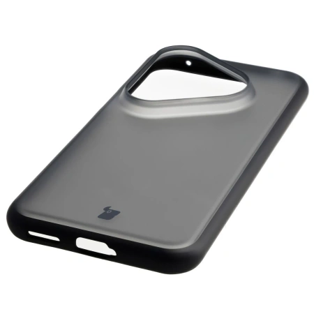 Etui Bizon Case Angelo do Huawei Pura 80 Pro / Pro Plus, przydymione z czarną ramką
