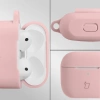 Silikonowe etui z karabińczykiem Bizon Case Headphone Silicone do AirPods 3, jasnoróżowe
