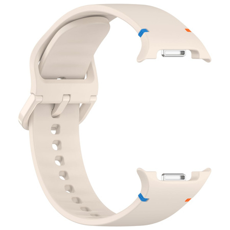 Silikonowy pasek Bizon Strap Watch Silicone G do Galaxy Watch 8 40 mm / 44 mm / 8 Classic 46 mm, beżowy