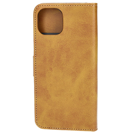 Etui z klapką Bizon Case Pocket do iPhone 13, brązowe