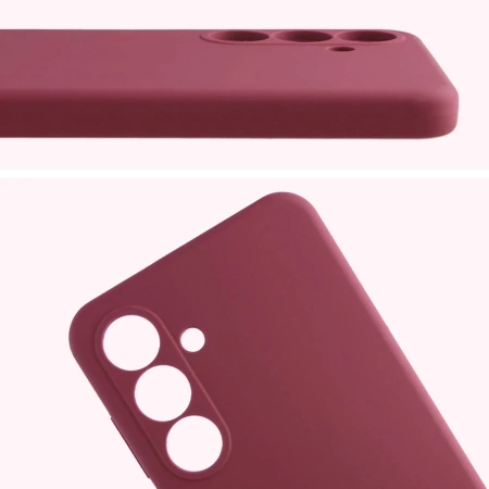 Silikonowe etui Bizon Soft Case do Galaxy S25 FE, ciemnofioletowe