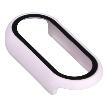 Etui ze szkłem do zegarka Bizon Case+Glass Watch do Xiaomi Smart Band 10, jasnofioletowe