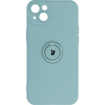 Etui Bizon Case Silicone Ring Sq do iPhone 14 Plus, turkusowe