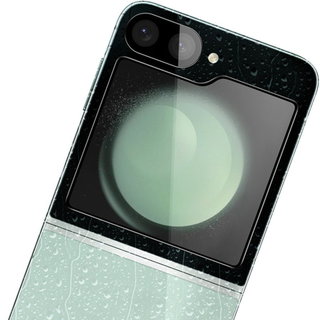 Szkło na aparat + szkło na ekran zewnętrzny Bizon Glass Silk Lens do Galaxy Z Flip6, 2 zestawy