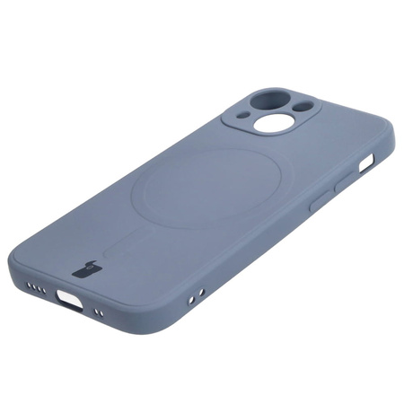 Etui Bizon Case Silicone Magnetic Sq do iPhone 13 Mini, szare