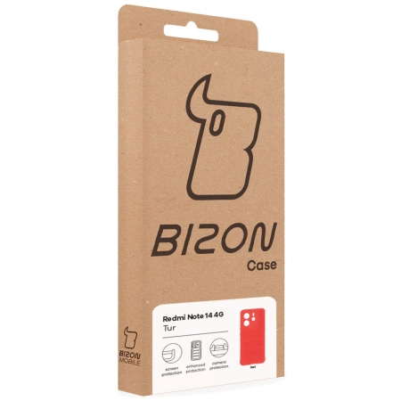Pancerne etui Bizon Case Tur do Xiaomi Redmi Note 14 4G, czerwone