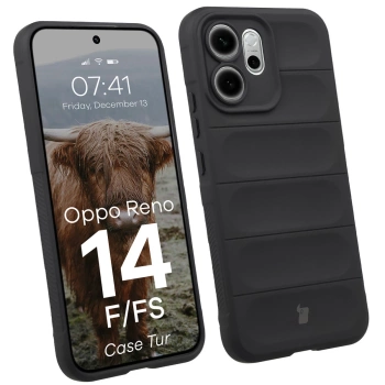 Pancerne etui Bizon Case Tur do Oppo Reno 14 F / 14 FS, czarne