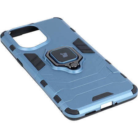 Etui Bizon Case Armor Ring do Oppo Find X5 Pro, niebieskie