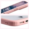Etui Bizon Case Angelo do iPhone 17 Pro Max, półprzezroczyste z jasnoróżową ramką