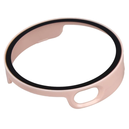 Etui ze szkłem do zegarka Bizon Case+Glass Watch do Xiaomi Watch S4 41 mm, różowe