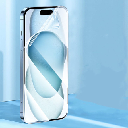 Folia hydrożelowa na ekran Bizon Glass Hydrogel Front do iPhone 15, 2 sztuki