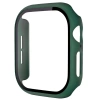 Etui ze szkłem do zegarka Bizon Case+Glass Watch do Apple Watch SE 3 / SE 2 / SE / 6 / 5 / 4 (40 mm), matowe ciemnozielone