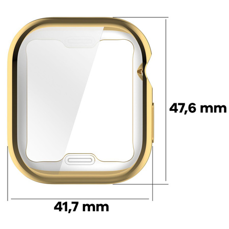 Etui Bizon Case Watch Felipe do Apple Watch 11 / 10 (46mm), złote