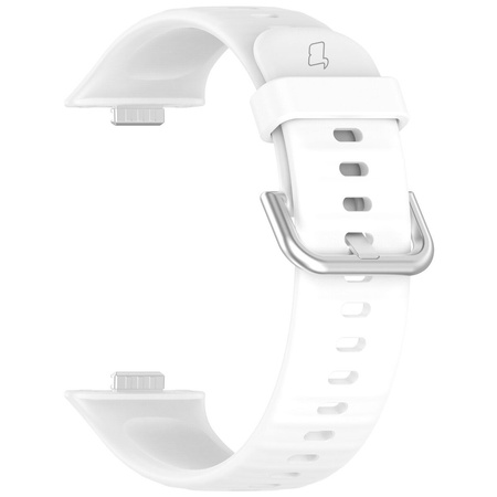 Pasek Bizon Strap Watch Silicone Pro SR do Huawei Watch Fit 4 / 4 Pro / 3, biały