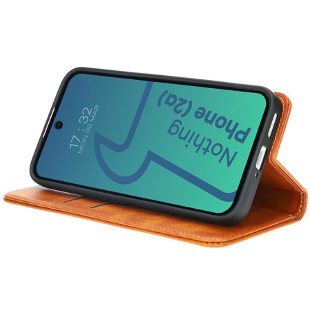 Etui z klapką Bizon Case Pocket Pro do Nothing Phone (2a) / (2a) Plus, brązowe