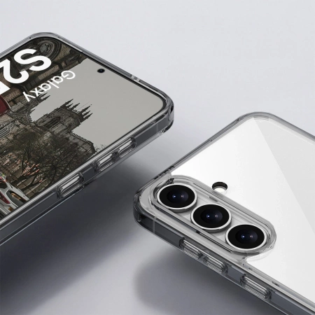 Etui Bizon Case Halo do Galaxy S25 Plus, przydymione-czarne