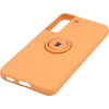 Etui Bizon Case Silicone Ring do Galaxy S22 Plus, pomarańczowe