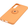 Etui Bizon Case Silicone Ring do Galaxy S22, pomarańczowe