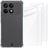 Etui + 2x szkło Bizon Case Clear Pack do Xiaomi Poco F6 Pro, przezroczyste