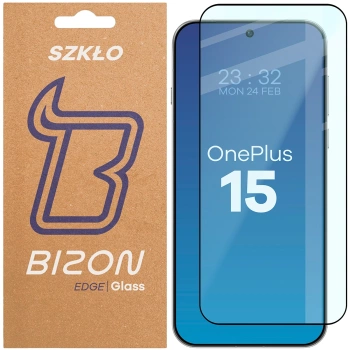 Szkło hartowane Bizon Glass Edge 2 do OnePlus 15, czarna ramka