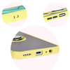 Etui z uchwytem na palec Bizon Case Hybrid Ring do Realme 12 / 12x, przydymione z żółtą ramką