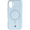 Silikonowe etui z pierścieniem magnetycznym Bizon Soft Case Magnetic do iPhone 16 Plus, błękitne