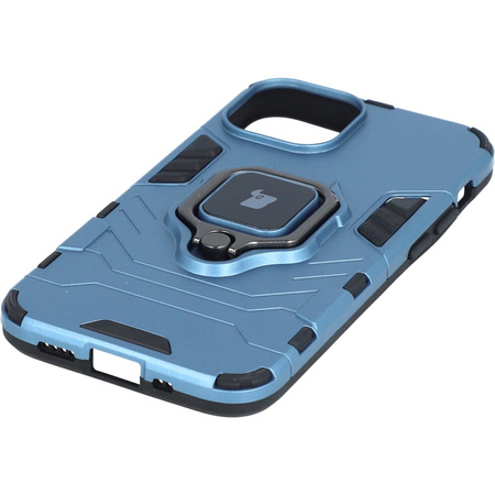 Etui Bizon Case Armor Ring do iPhone 13 Mini, niebieskie