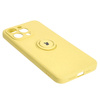 Etui Bizon Case Silicone Ring Sq do iPhone 15 Pro Max, żółte