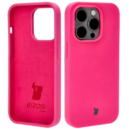 Etui silikonowe do Apple iPhone 14 Pro Bizon Soft Case, fuksja