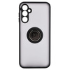 Etui z uchwytem na palec Bizon Case Hybrid Ring do Galaxy M14 5G, przydymione z czarną ramką