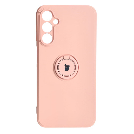 Etui Bizon Case Silicone Ring Sq do Galaxy A24, jasnoróżowe