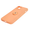 Etui Bizon Case Silicone Ring Sq do iPhone 15 Plus, pomarańczowe
