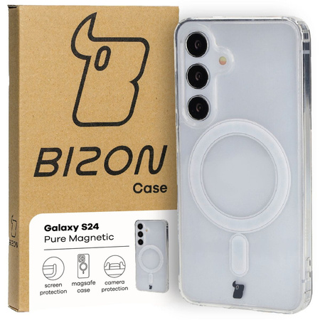 Etui Bizon Case Pure Magnetic do Galaxy S24, przezroczyste