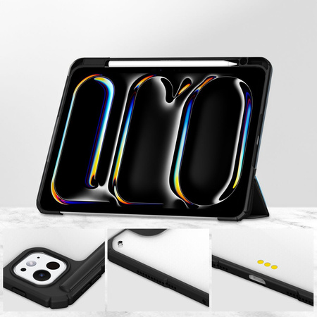 Etui Bizon Case Tab Clear Matt do iPad Pro 13" 7 gen. 2024, czarne