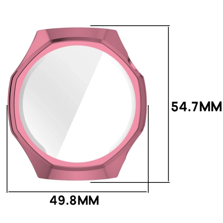 Etui z osłoną ekranu Bizon Case Watch Felipe do Huawei Watch GT6 Pro 46 mm, różowe