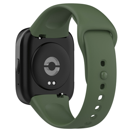 Pasek Bizon Strap Watch Dots do Xiaomi Redmi Watch 3 Active, ciemnozielony