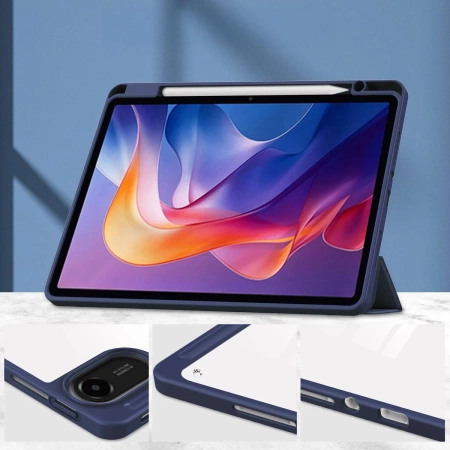 Etui z klapką Bizon Case Tab Clear Matt do Xiaomi Redmi Pad 2, granatowe