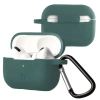 Silikonowe etui z karabińczykiem Bizon Case Headphone Silicone do AirPods Pro 2, ciemnozielone 